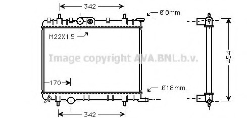 PRASCO PEA2203 Radiator, engine cooling
